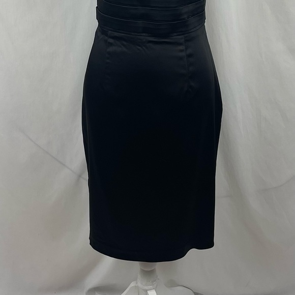 Calvin Klein Black Satin One Shoulder BodyCon Dress NWOT - Picture 3 of 11